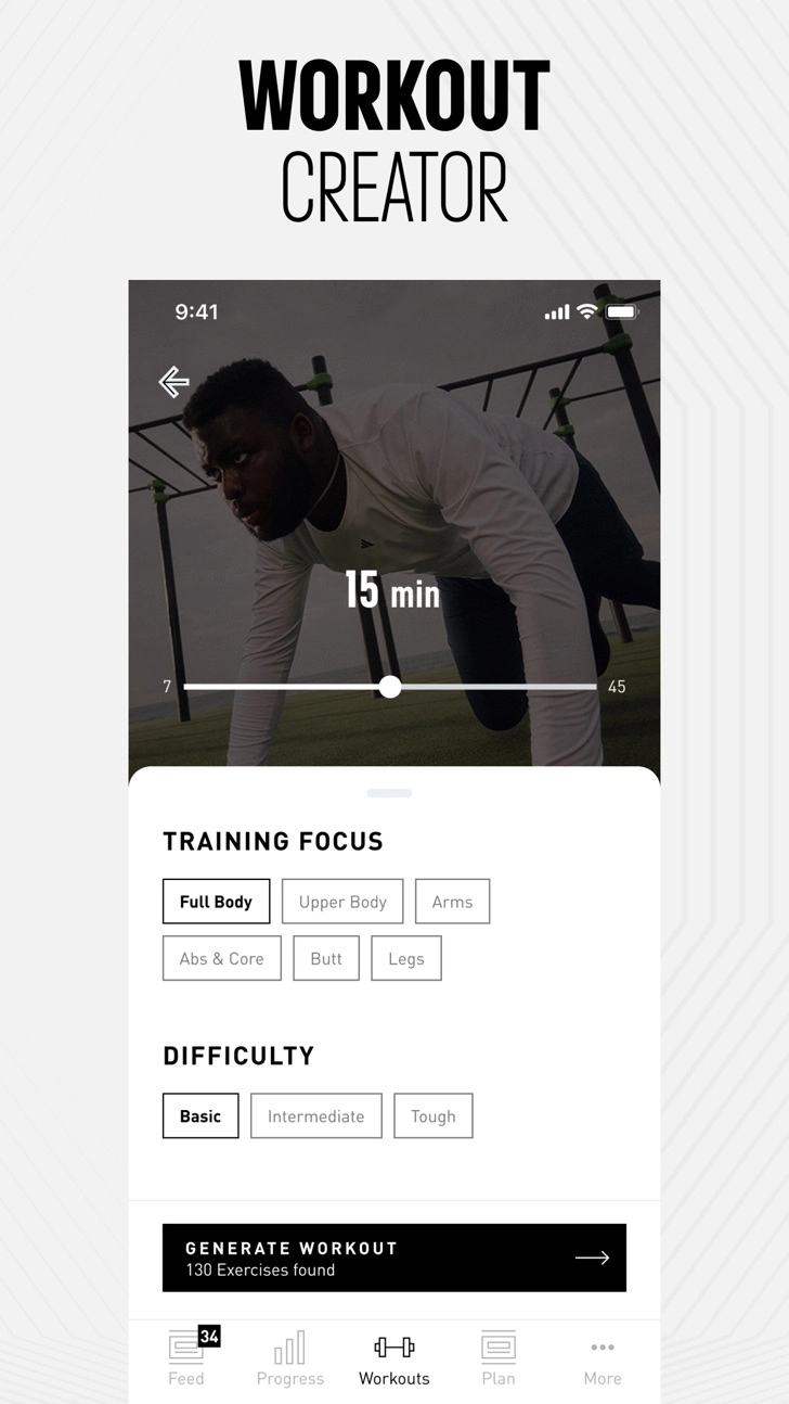 adidas Training by Runtastic Screenshot Image